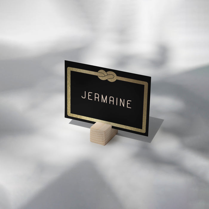 Tying the Knot Engagement Party Invitation Black Elegant Invite