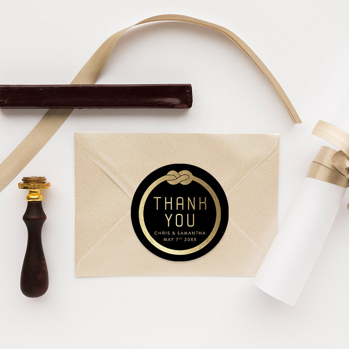 Tying the Knot Engagement Party Invitation Black Elegant Invite