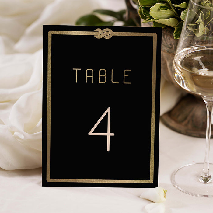 Tying the Knot Engagement Party Invitation Black Elegant Invite