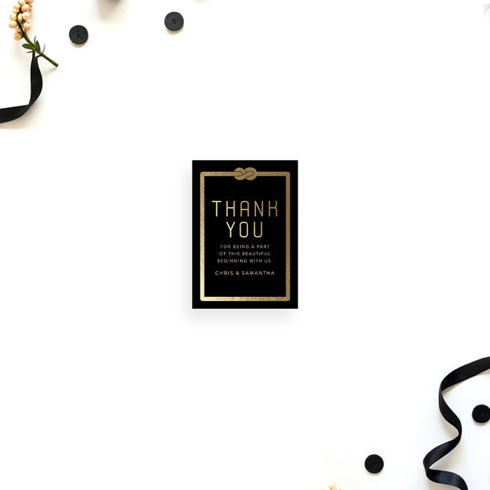Tying the Knot Engagement Party Invitation Black Elegant Invite