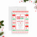 ugly Christmas sweater holiday party invitation with red and green knit pattern, reindeer details, and customizable event wording-front