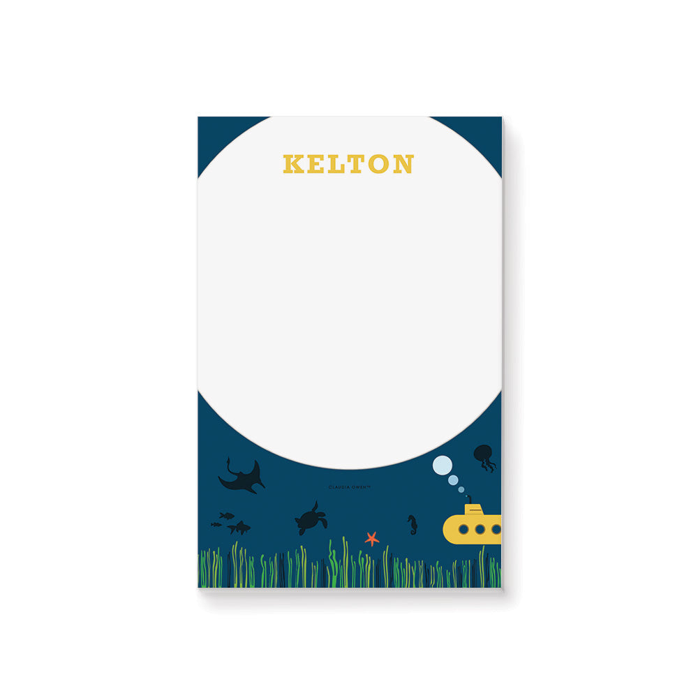 Under the Sea Kids Personalized Notepad Birthday Favor