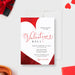 Elegant red Valentine's Day Ball invitation featuring a unique heart frame-front