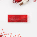 Elegant red ticket-style Valentine’s Ball party invitation, admit-one pass to romantic celebrations