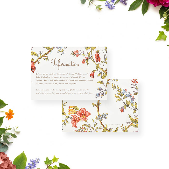 Wedding Invitation Vintage Botanical Floral Garden Invite