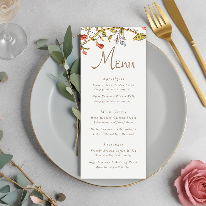 Wedding Invitation Vintage Botanical Floral Garden Invite