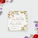 Vintage botanical wedding save the date card with floral garden design, delicate illustrated flowers, and elegant script text-front
