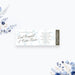 Botanical wedding ticket with elegant typography and vintage floral design