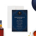 vintage bachelor party invitation with gentleman mustache and top hat masculine design-front