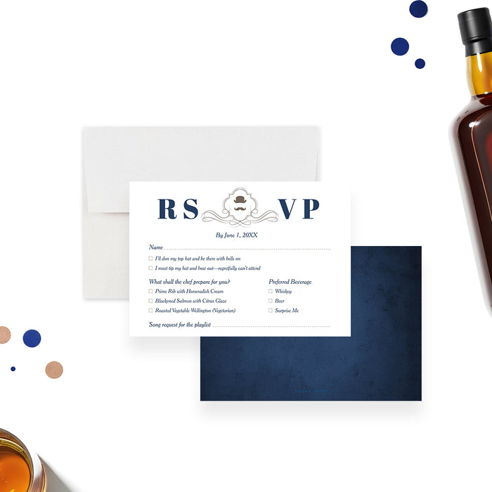 Vintage Groomsmen Lunch Invitation Bachelor Party Invite