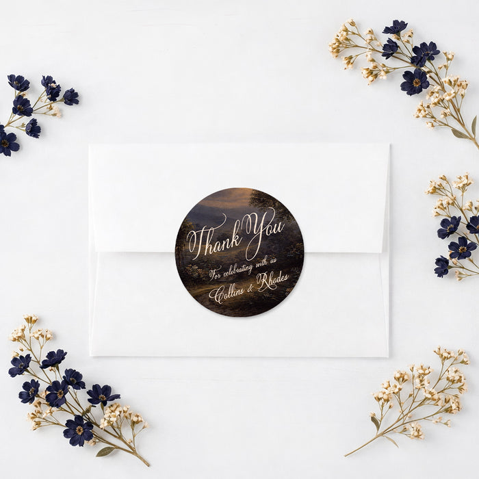 Personalized Vintage Oil Painting Black Tie Charity Gala Invitation