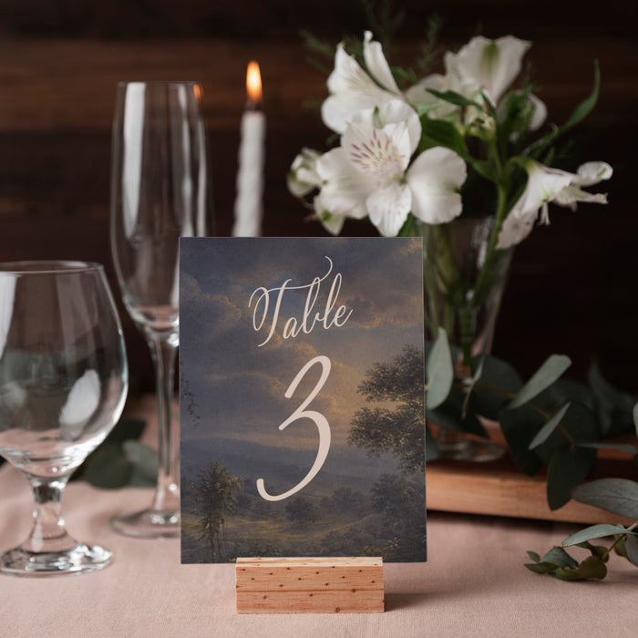 Personalized Vintage Oil Painting Black Tie Charity Gala Invitation