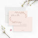 blush pink floral thank you card with a delicate botanical wreath for romantic wedding thank you notes-front-back