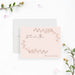 blush pink floral thank you card with a delicate botanical wreath for romantic wedding thank you notes-front