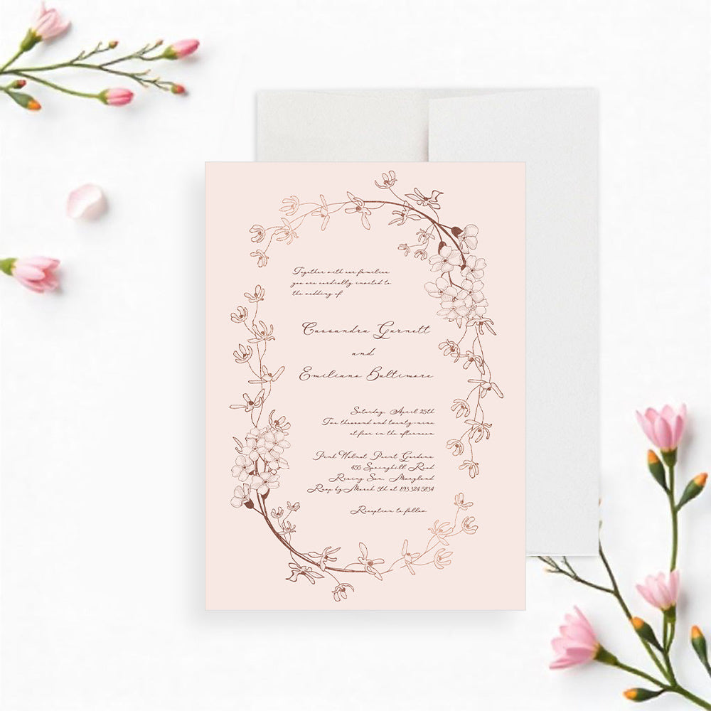 Printed Spring Wedding Invitations