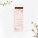 blush pink floral ticket invitation with a vintage botanical wreath design for a romantic garden wedding