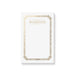 Personalized notepad with elegant Art Deco gold frame design, featuring a custom name and minimalist layout for stylish stationery