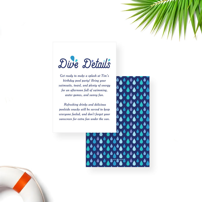 Personalized Splish Splash Pool Party Birthday Invitation for Kids