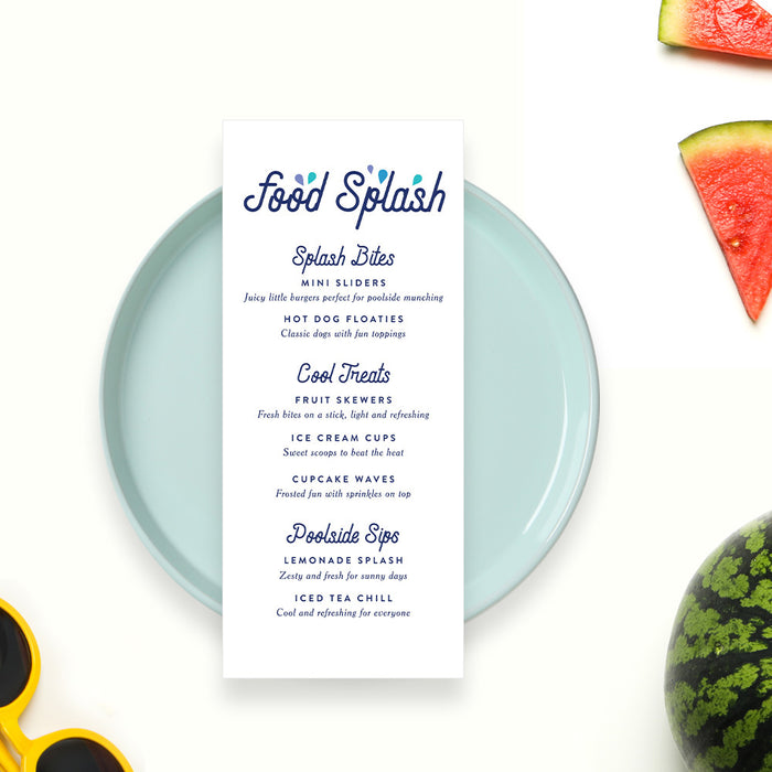 Personalized Splish Splash Pool Party Birthday Invitation for Kids