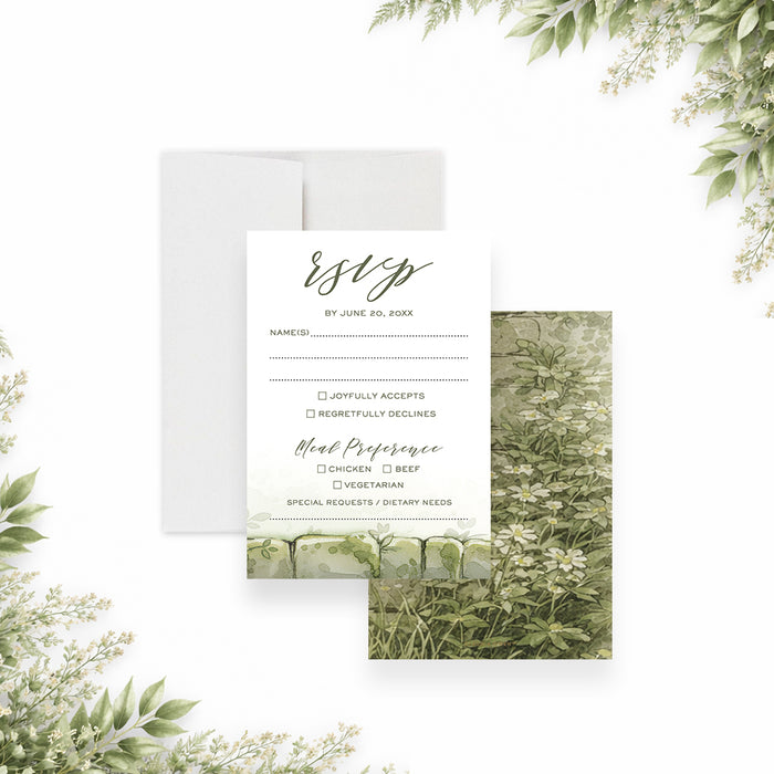 Personalized Watercolor Forest Garden Wedding Invitation