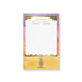 Personalized sweet notes notepad with a pastel watercolor background and a gold cake stand design