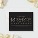 Personalized Mr. and Mrs. wedding announcement card with black and gold design and photo for newlyweds-front