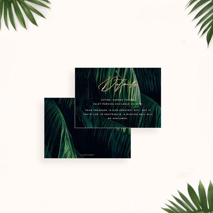 Tropical Palm Wedding Invitation Elegant Botanical Design