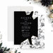 Black and white marble geometric personalized wedding invitation-front-back