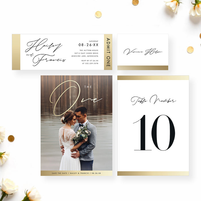 Elegant Script Wedding Invitation Card