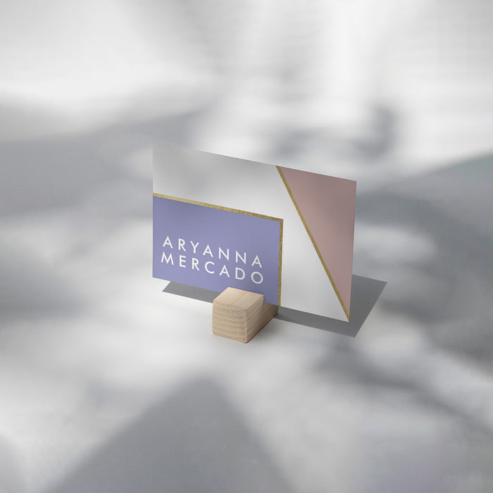 Geometric Wedding Invitation with Modern Color Block Design