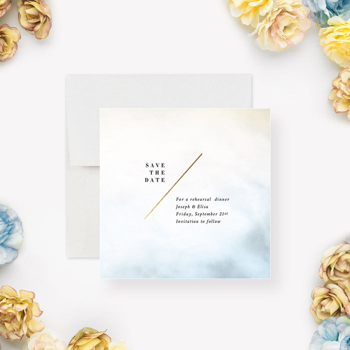 Wedding Rehearsal Dinner Invitation Elegant Watercolor Design