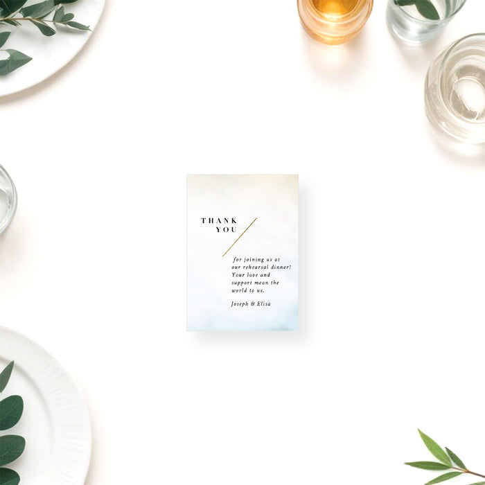 Wedding Rehearsal Dinner Invitation Elegant Watercolor Design