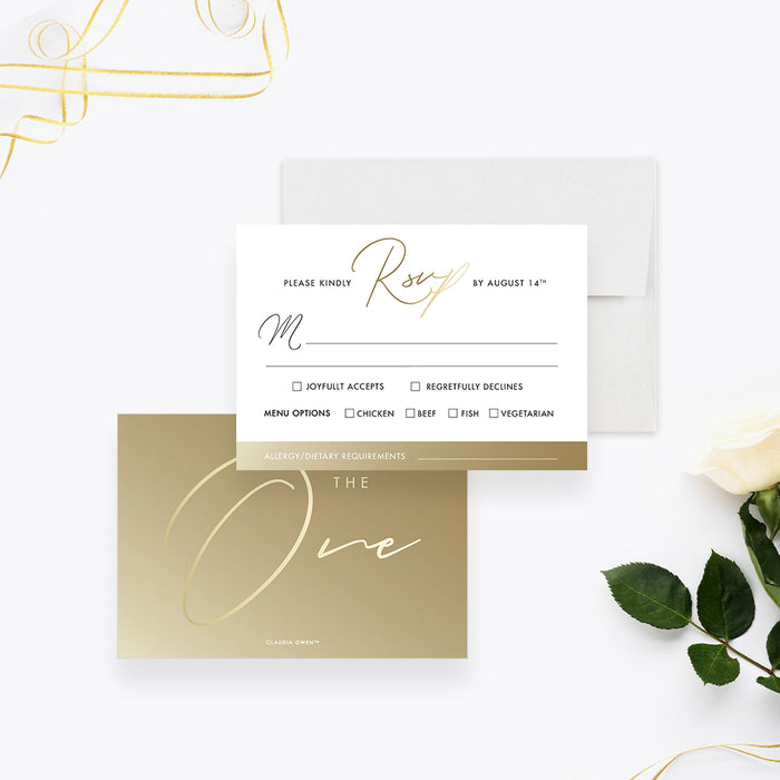 Elegant Script Wedding Invitation Card