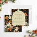 Romantic vintage floral save the date cards with butterflies, perfect for announcing your wedding day-front-back