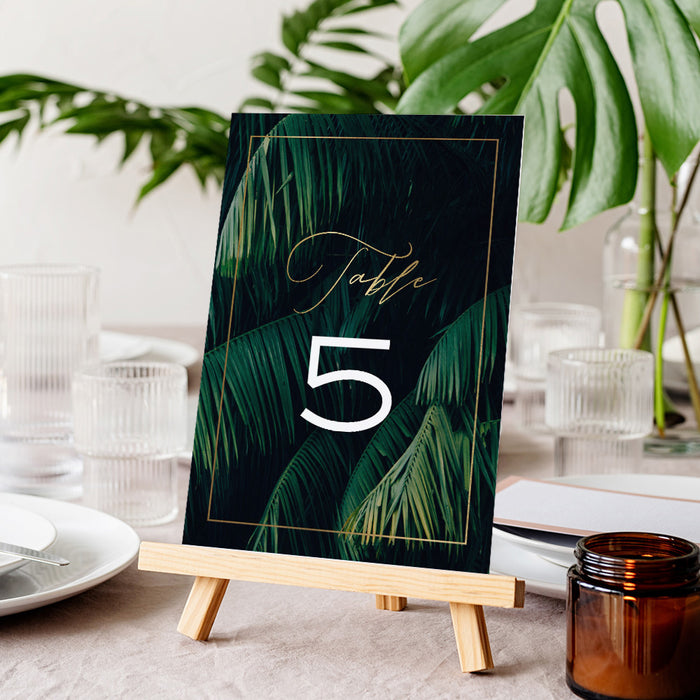 Tropical Palm Wedding Invitation Elegant Botanical Design