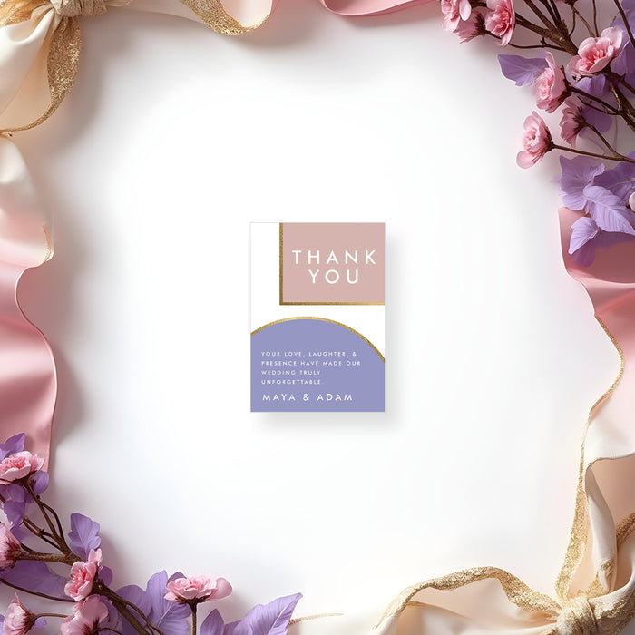 Geometric Wedding Invitation with Modern Color Block Design