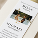 Wedding ticket invitation detail close-up