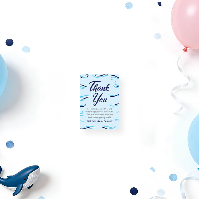 Personalized Whale Gender Reveal Party Invitation