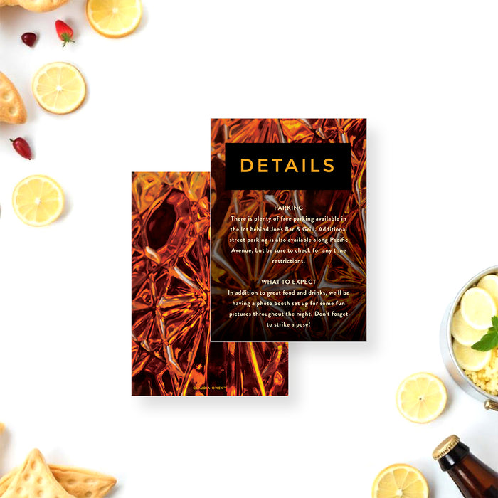 Whiskey Birthday Invitation for Men Cocktail Party Theme