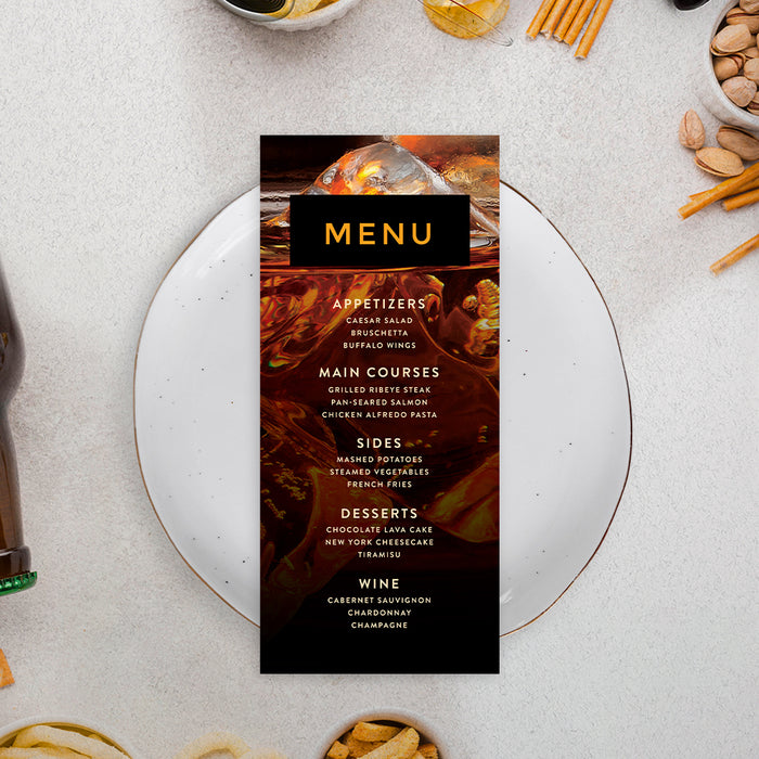 Whiskey Birthday Invitation for Men Cocktail Party Theme