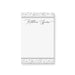 Personalized quinceanera notepad with diamond border accents and custom name for a Sweet 15 celebration.
