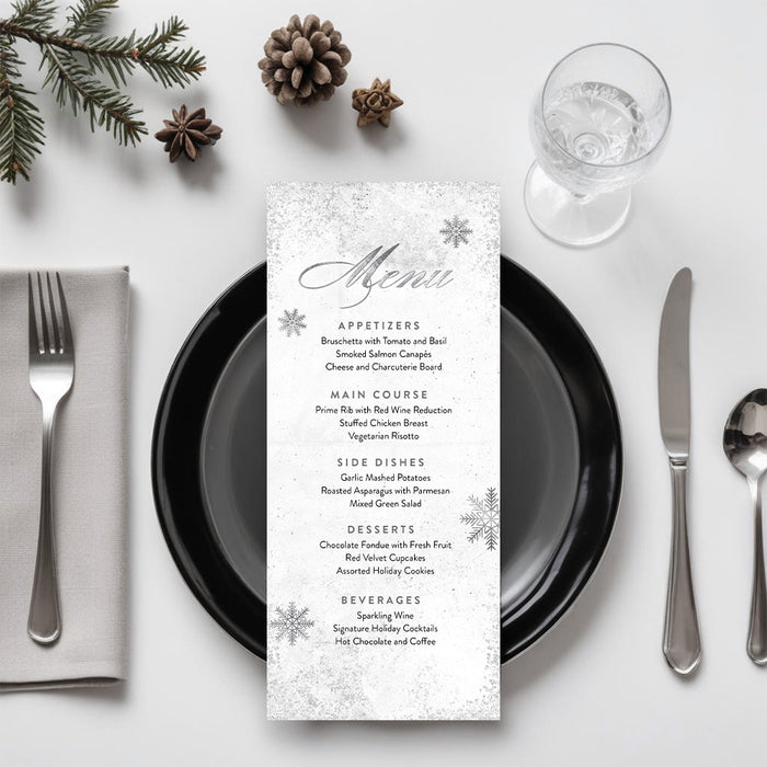 White Christmas Party Invitation Elegant Winter Gala Design