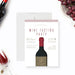 wine tasting birthday invitation with wine bottle design for a winery party, vineyard celebration, or adult birthday event-front