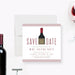 wine tasting save the date card with wine bottle design for a winery birthday party or adult vineyard celebration-front