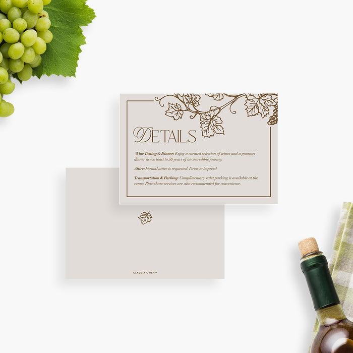 Aged to Perfection Invitation Elegant Wine Birthday Card
