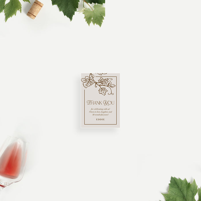 Aged to Perfection Invitation Elegant Wine Birthday Card