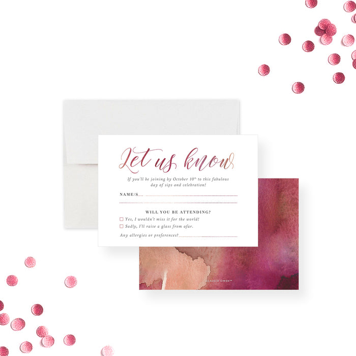 Wine Bachelorette Party Invitation Elegant Winery Celebration