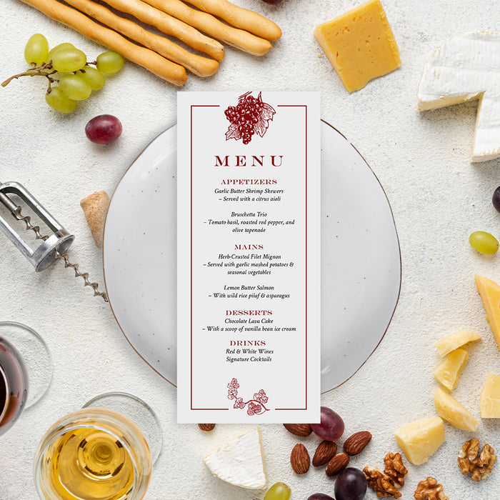 Elegant Wine Themed Anniversary Invitation Vineyard Party Card