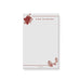 Personalized vineyard notepad featuring a red botanical grapevine illustration, perfect as wine-themed stationery favor or keepsake.