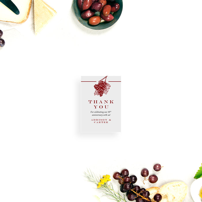 Elegant Wine Themed Anniversary Invitation Vineyard Party Card